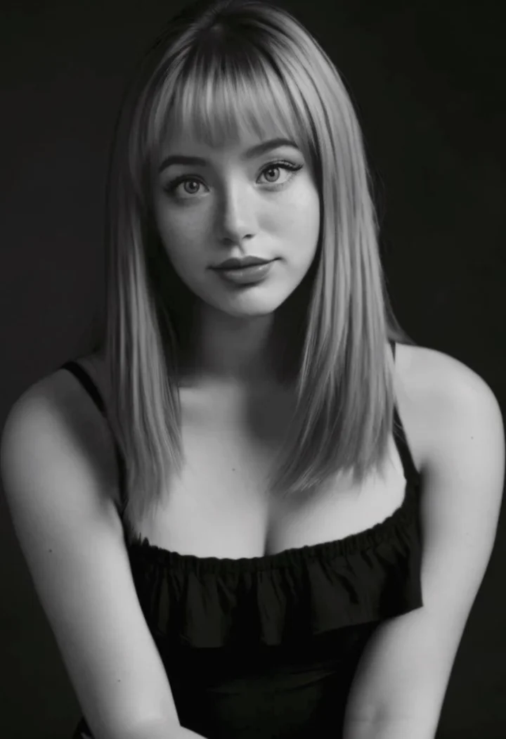 Greyscale picture of Aria