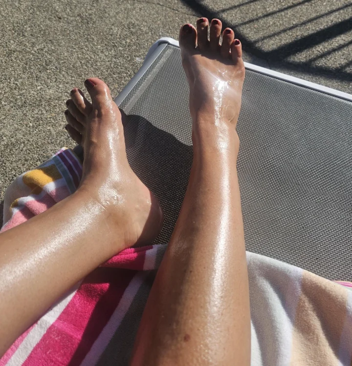 Oiled up and tan for you...would you like to see more?