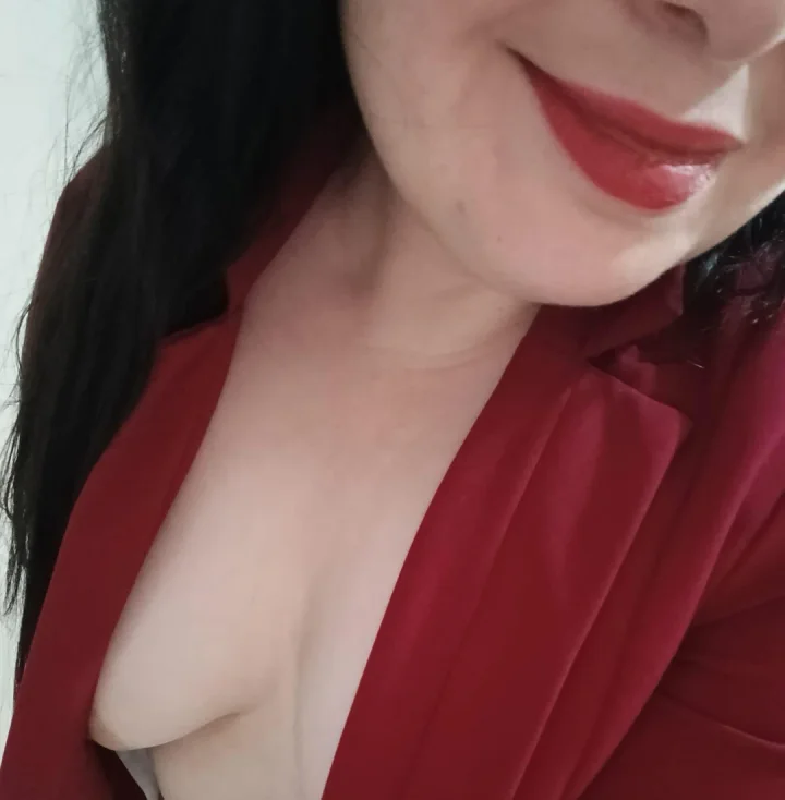 This naughty girl went braless to work today...