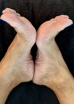 Bare feet, toes, blue nails, soles, arches, and wrinkles! Which do you like best?
