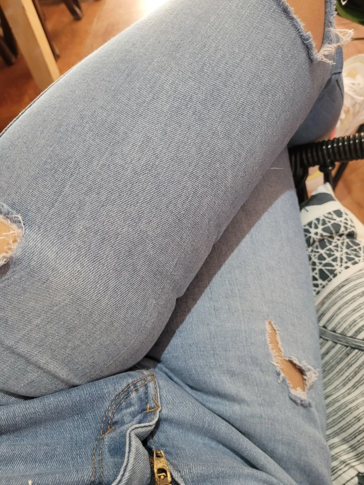 ripped and tight jeans
