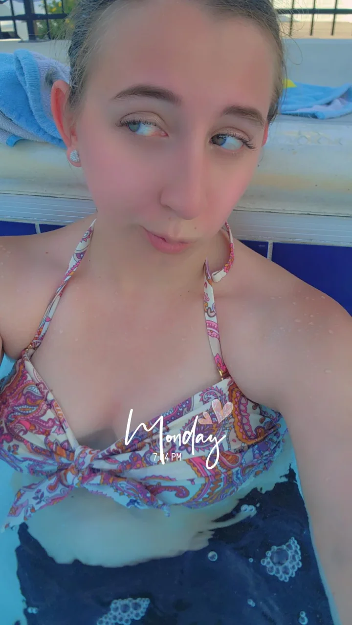 Relaxing in the hot tub