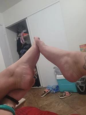 Wishing my feet could grip your cock with baby oil