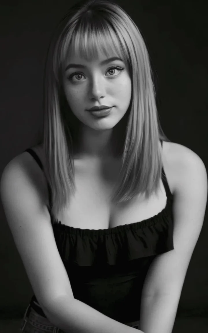 Greyscale picture of Aria