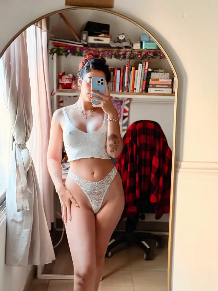 I'll wait for you in my bed daddy, after you say goodbye to your wife on the phone, while you watch me take off my clothes for you... Use your hard cock for me, and fuck me like you never could fuck her...