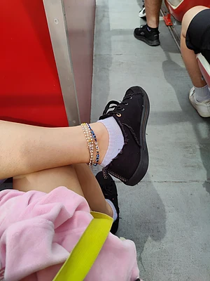 The guy next to me wanted to see my toes so badly