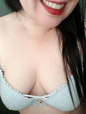 This sweetie is wearing a new bra for you!