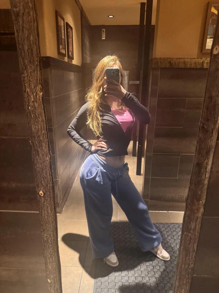 out to dinner with your wife when you notice me giving me you that look to follow me to the restroom