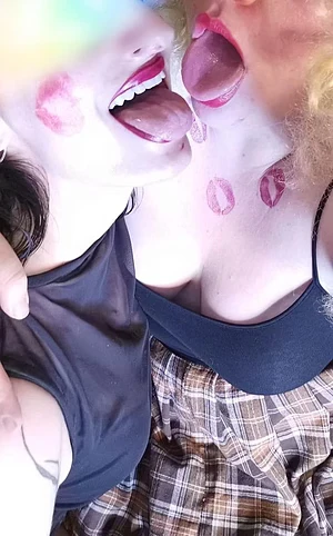Want to play with two goth girls? Or would you rather watch us play with each other?