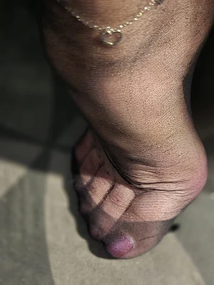 Nylon and a sweet arched foot imagine that feeling... follow my digital footprint for more