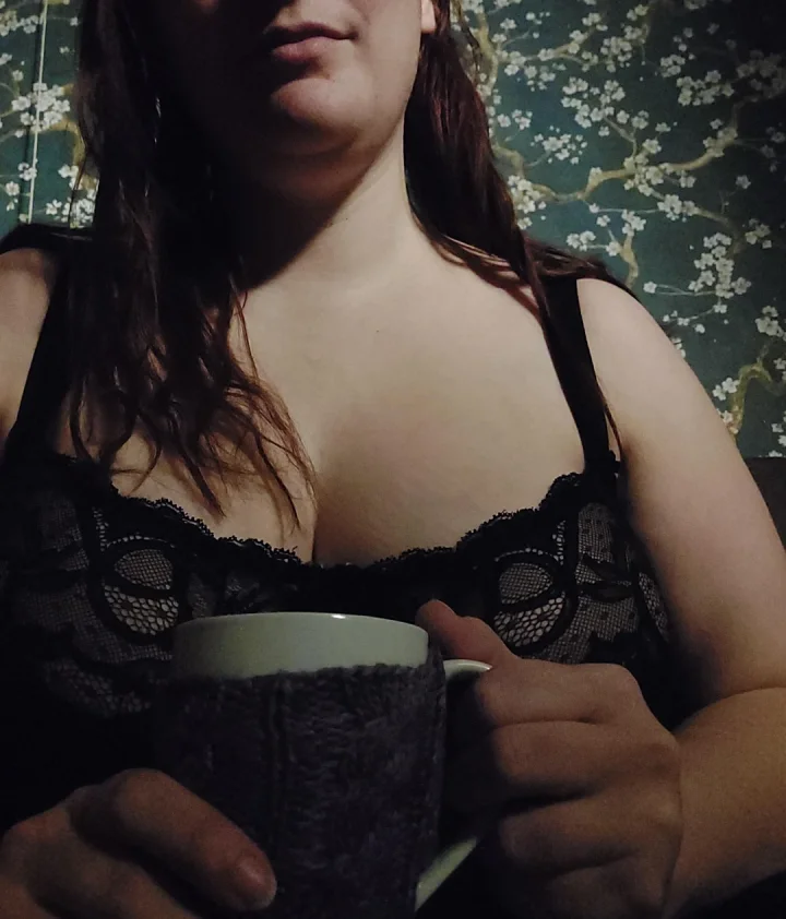 Lace, warmth, and a knitted mug cozy… pick what you’d like to hold first