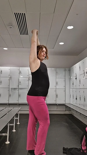 post gym side view