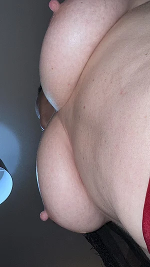 Hubbys view of me sitting on him.
