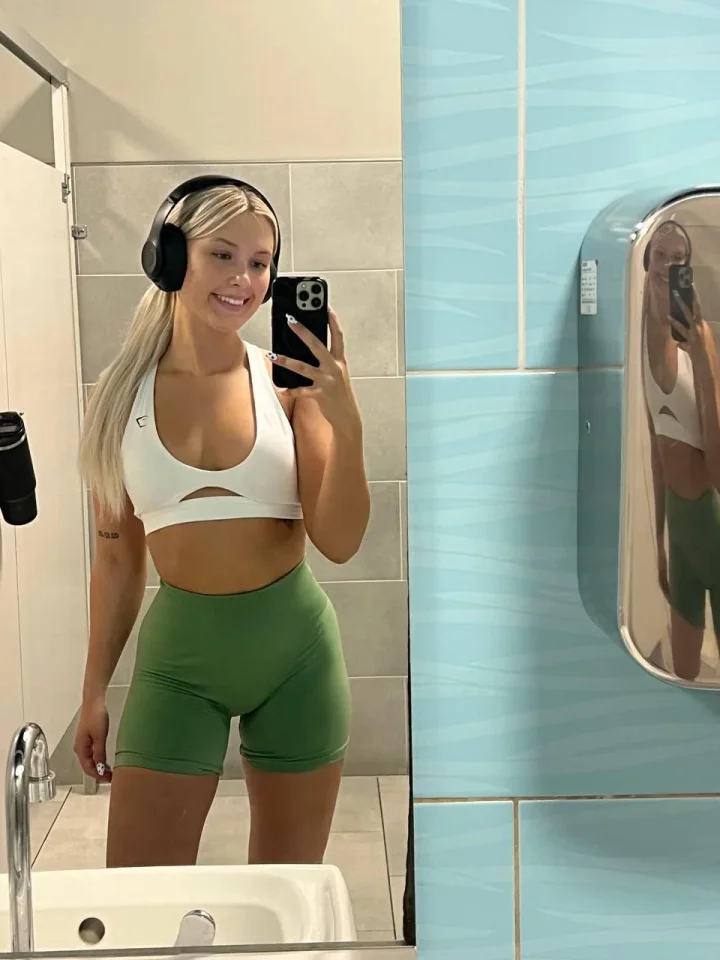 Does your wife know that you can't stop staring at my in the gym