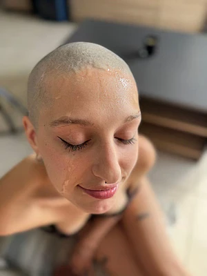 Wanna cum all over my head and face too?