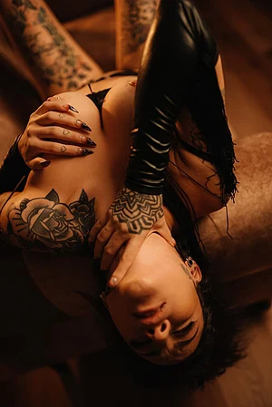 A sexy black lingerie