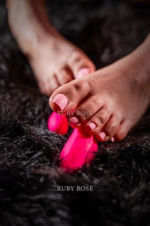 Do my pink toes look good next to my pink toy 😛