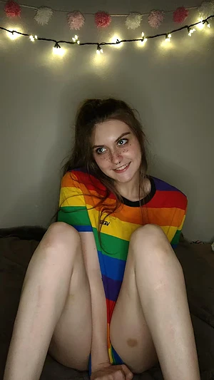 I dressed up like a rainbow just so you'd mistake me for a pack of Skittles—and maybe come taste MY rainbow . 🌈☁️