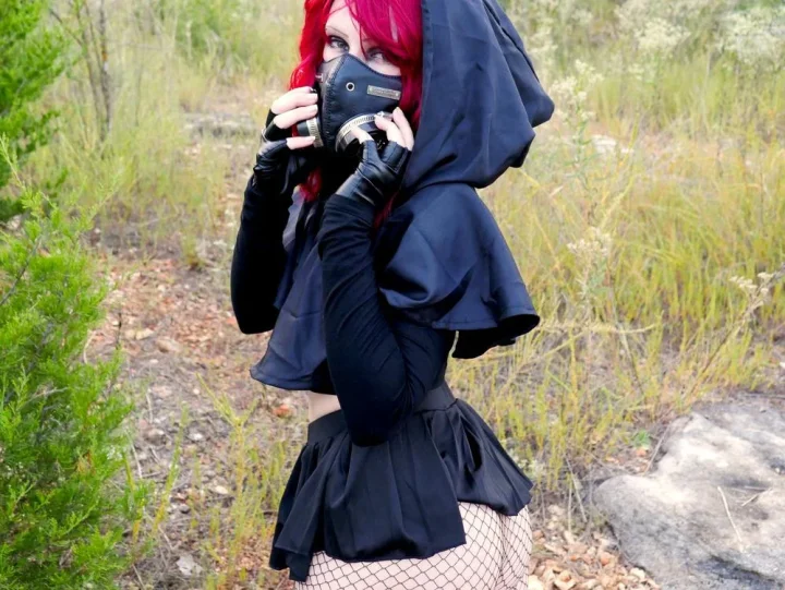 Would you follow this emo slut into the woods