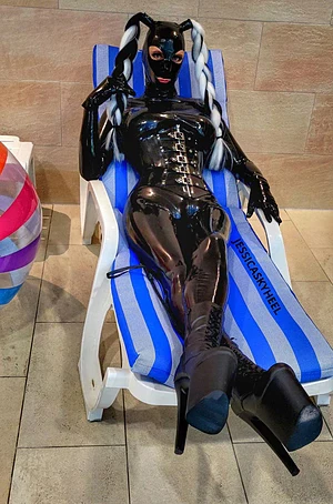 I am relaxing at the pool area