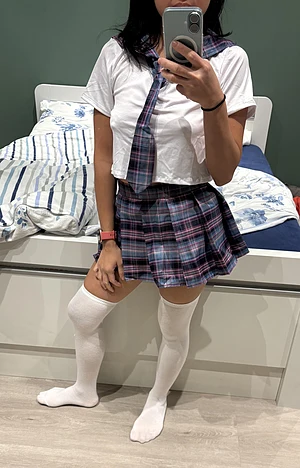 Wanna look under my skirt?
