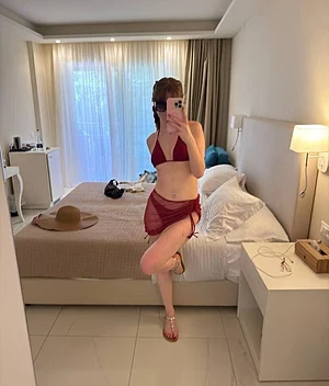 Getting pool ready, do I look good in red?