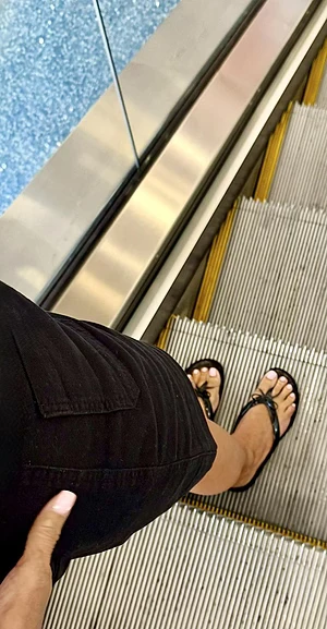 Goddess Feet Princess out and about in flip flops!  What do you think?
