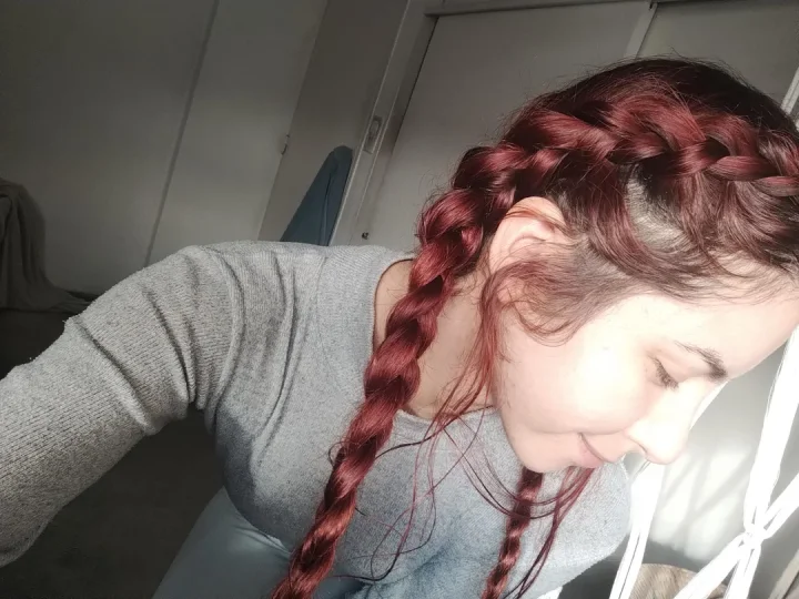 My pretty red braids