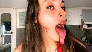 Tongue stuff OF from a Baddie