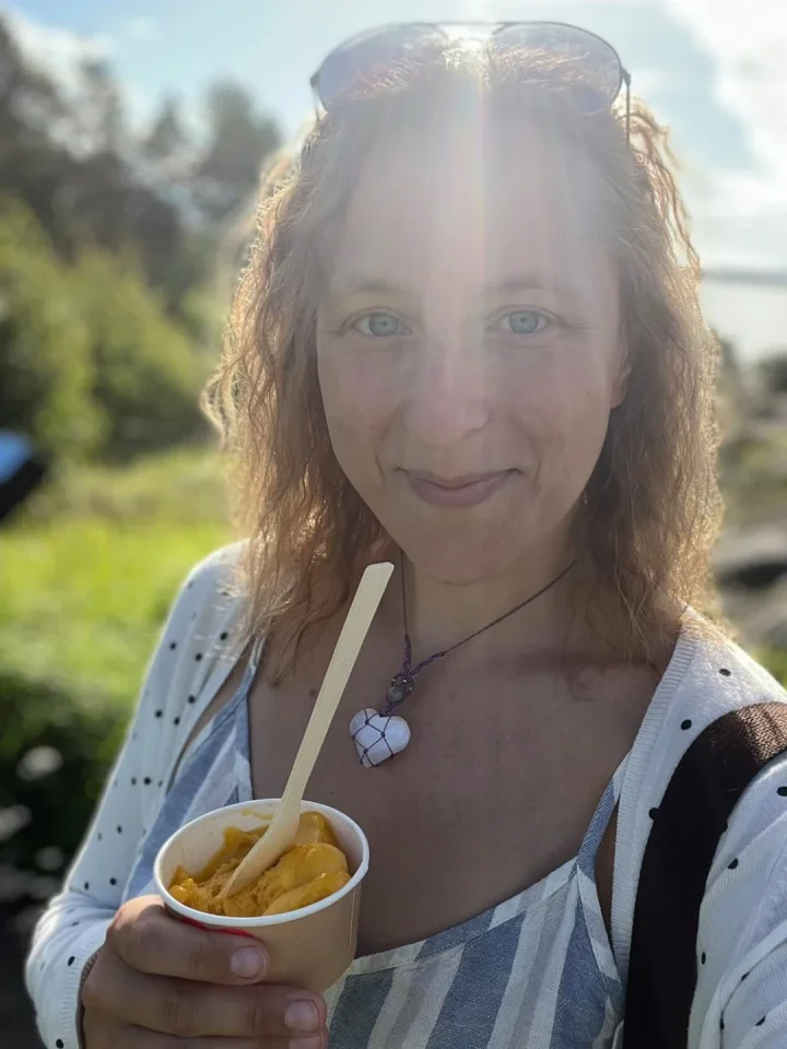 Thank God for vegan ice-cream. Oh, and join my OF 😉😘