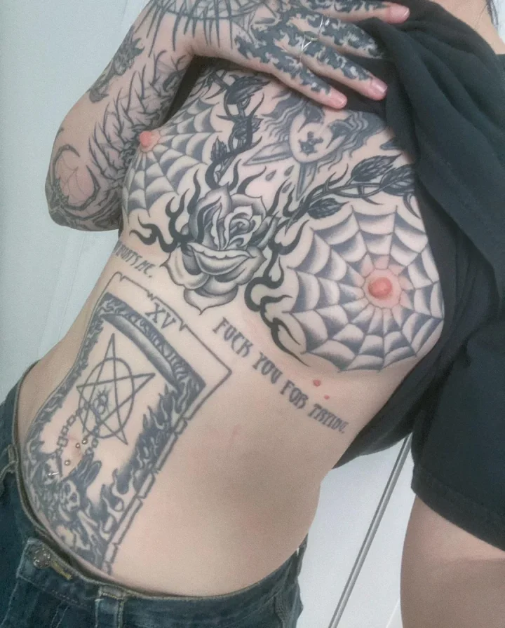 Pubic tattoo picture of 🦇Salem Woods🦇