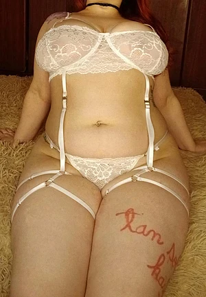 Just my chubby body in White lingerie.