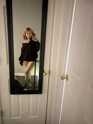 Socks and a sweater with no clothes underneath is the best combo