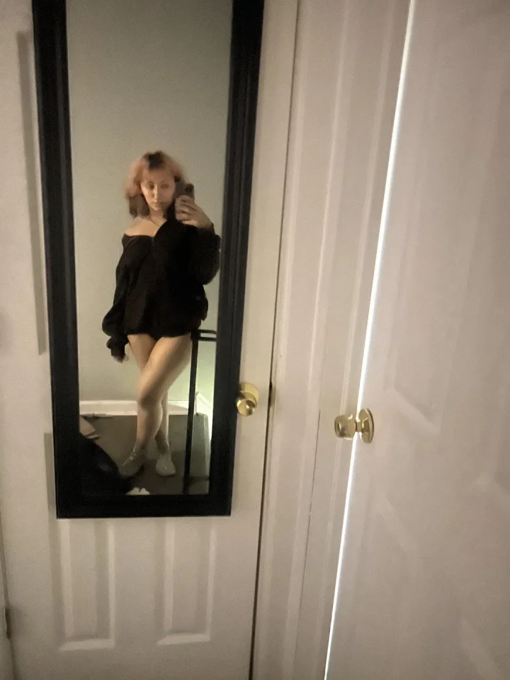 Socks and a sweater with no clothes underneath is the best combo