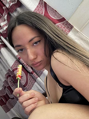 After sucking my lollipop, I sucked something bigger and thicker