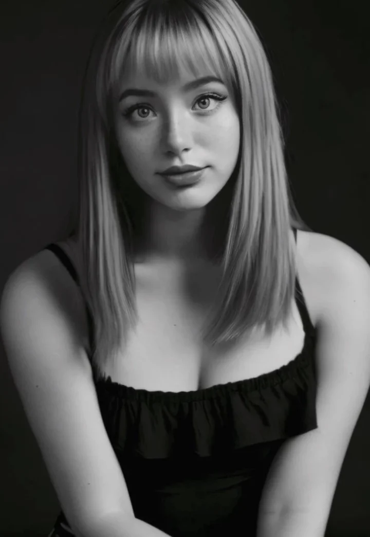 Greyscale picture of Aria